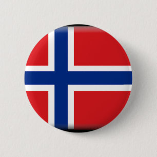 Flagge Svalbards (Norwegen) Button