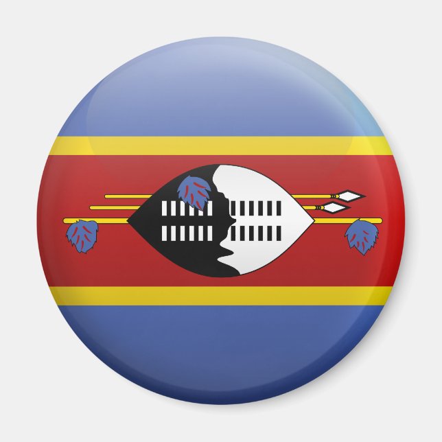 Flagge Swasilands Magnet (Vorne)