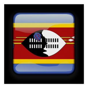 Flagge Swasilands Poster