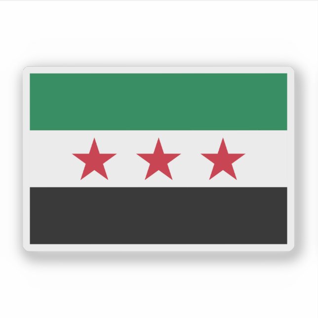 Flagge Syriens (Dezember 2024) Aufkleber (Vorderseite)