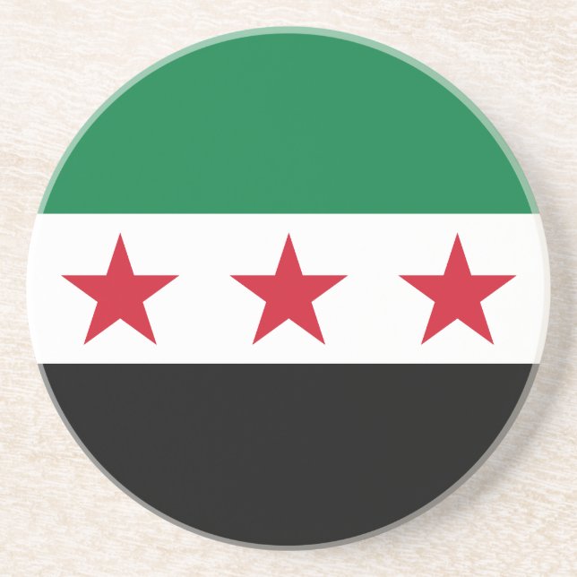 Flagge Syriens Getränkeuntersetzer (Vorne)