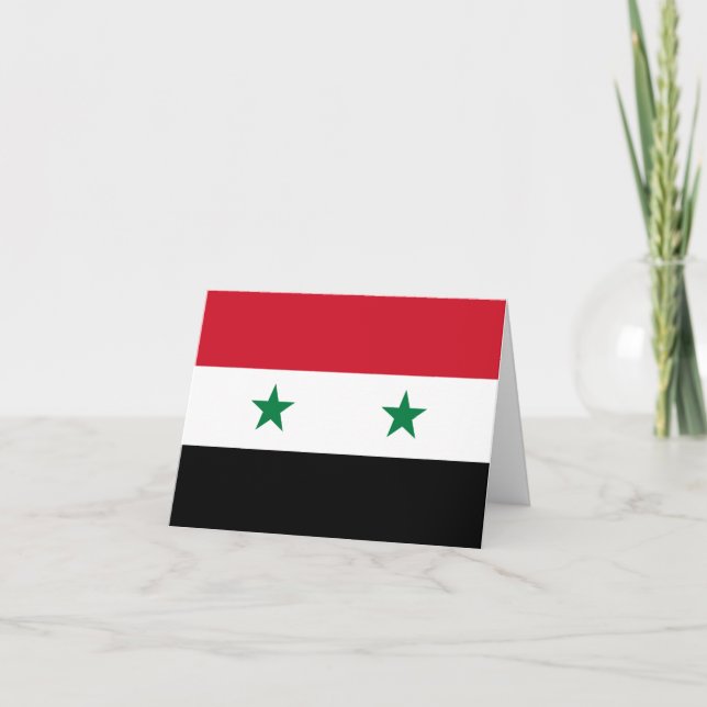 Flagge Syriens Karte (Vorderseite)