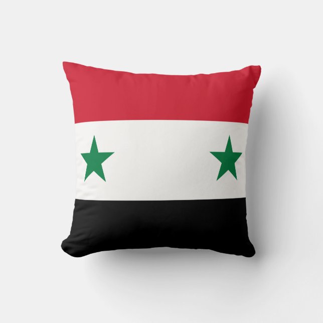 Flagge Syriens Kissen (Vorderseite)
