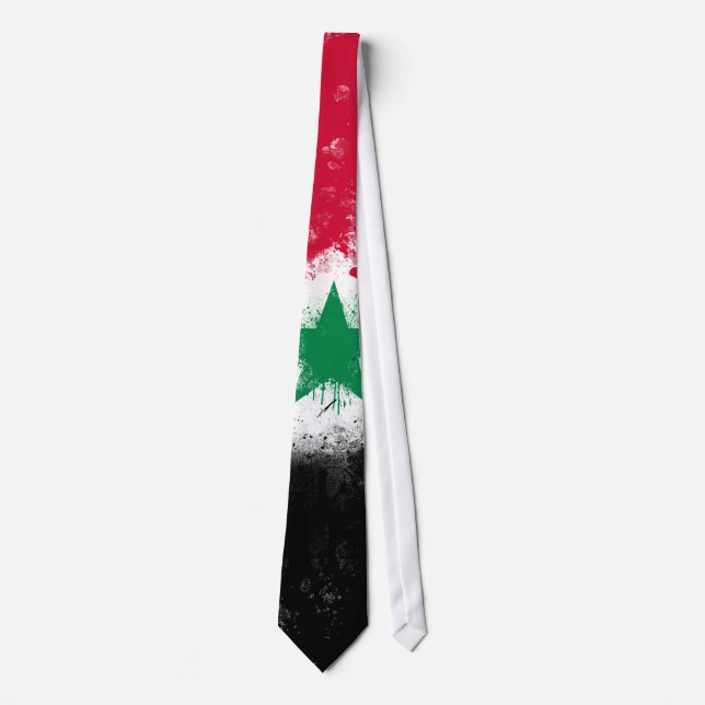 Flagge Syriens Krawatte (Vorderseite)
