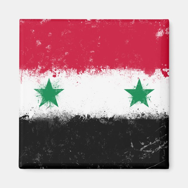Flagge Syriens Magnet (Vorne)