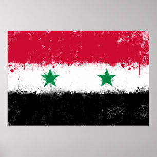 Flagge Syriens Poster
