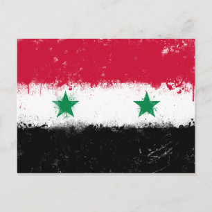 Flagge Syriens Postkarte
