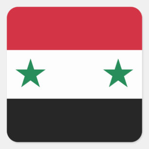 Flagge Syriens Quadratischer Aufkleber