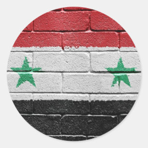 Flagge Syriens Runder Aufkleber