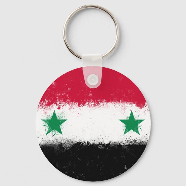 Flagge Syriens Schlüsselanhänger (Vorderseite)