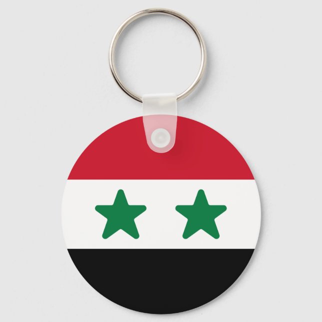 Flagge Syriens Schlüsselanhänger (Vorderseite)
