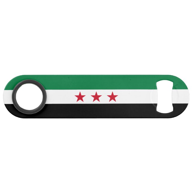 Flagge Syriens Speed Flaschenöffner (Vorderseite (Horizontal))
