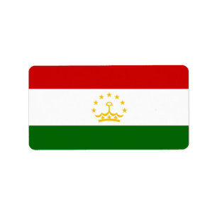 Flagge Tadschikistans Adressaufkleber