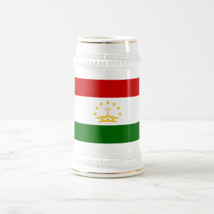 Flagge Tadschikistans Bierglas