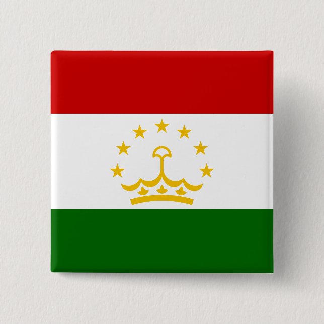 Flagge Tadschikistans Button (Vorderseite)