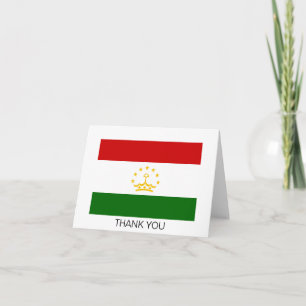 Flagge Tadschikistans Dankeskarte