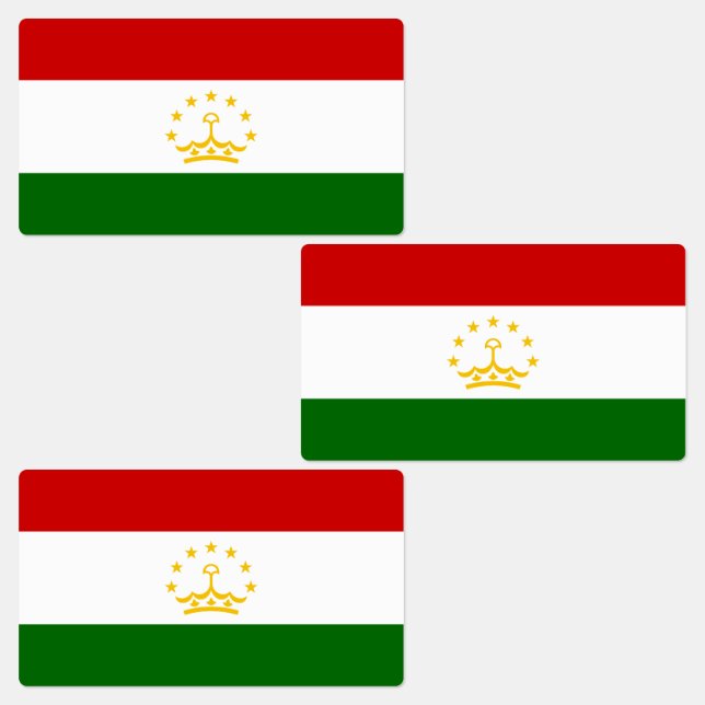 Flagge Tadschikistans Etiketten (Gruppe)