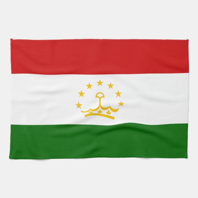 Flagge Tadschikistans Geschirrtuch (Horizontal)