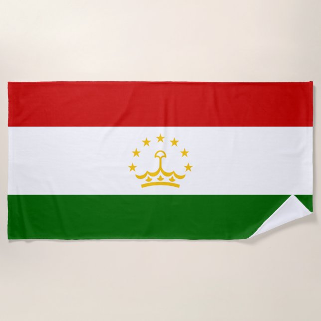 Flagge Tadschikistans Strandtuch (Vorderseite)
