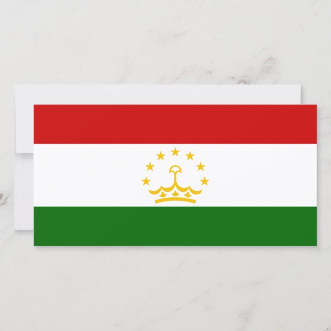 Flagge Tadschikistans (Tadschikistan) (Republik Ta Karte (Vorderseite)