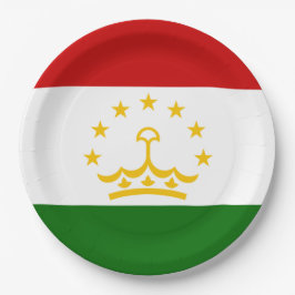 Flagge Tadschikistans (Tadschikistan) (Republik Ta Pappteller