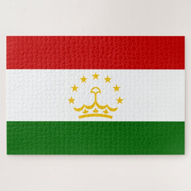 Flagge Tadschikistans (Tadschikistan) (Republik Ta Puzzle (Horizontal)