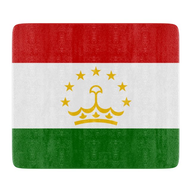 Flagge Tadschikistans (Tadschikistan) (Republik Ta Schneidebrett (Vorderseite)