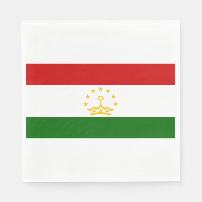 Flagge Tadschikistans (Tadschikistan) (Republik Ta Serviette (Vorderseite)