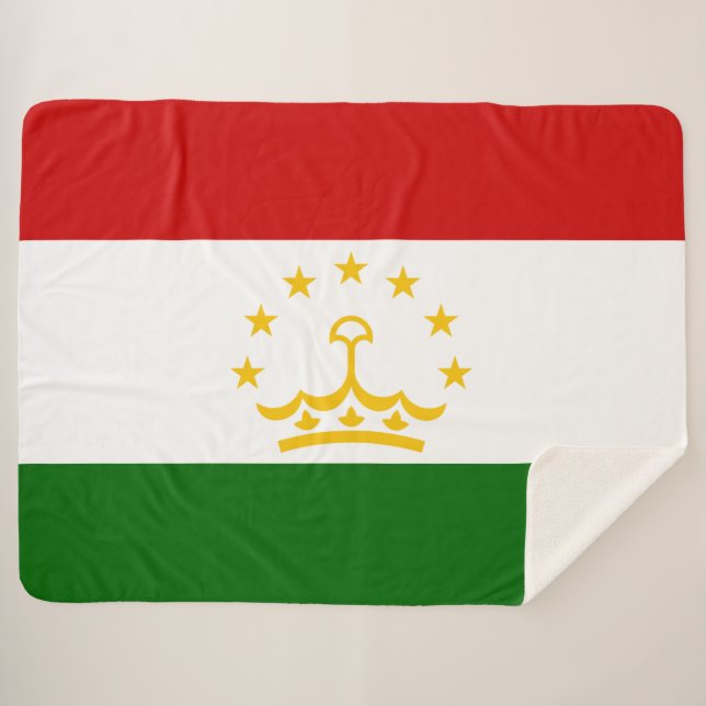 Flagge Tadschikistans (Tadschikistan) (Republik Ta Sherpadecke (Vorderseite (Horizontal))