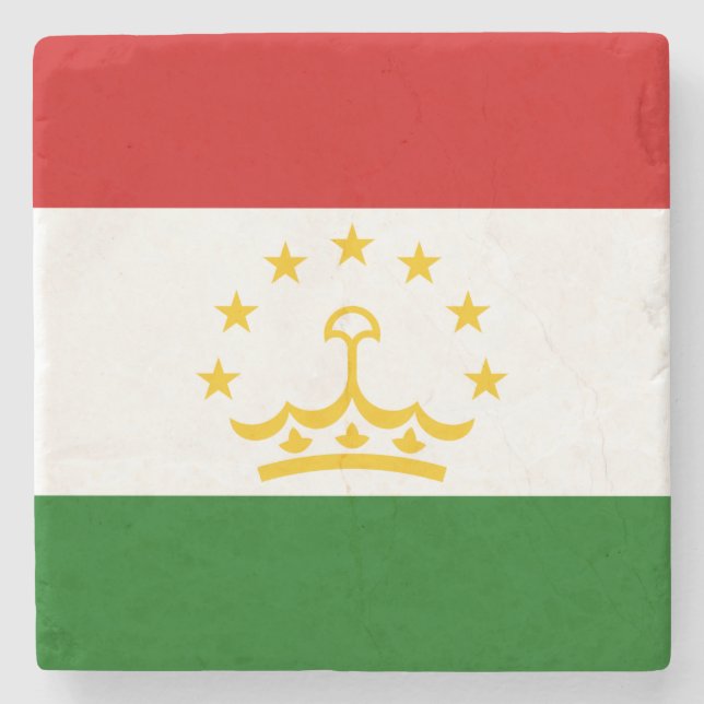 Flagge Tadschikistans (Tadschikistan) (Republik Ta Steinuntersetzer (Vorderseite)