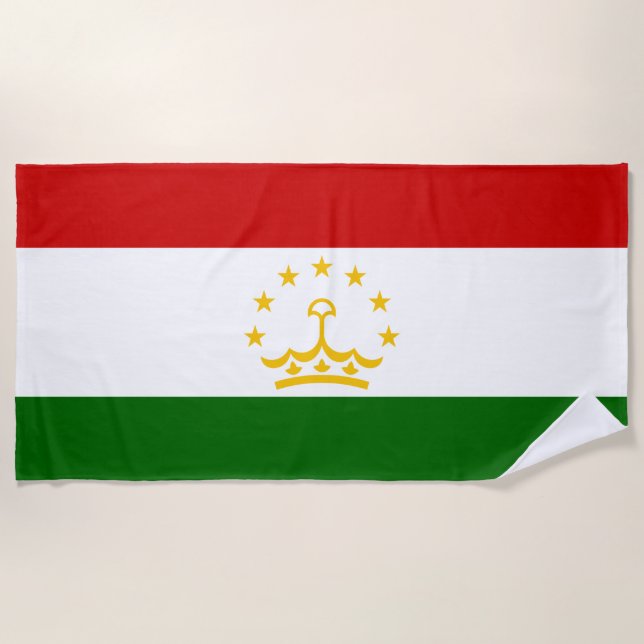 Flagge Tadschikistans (Tadschikistan) (Republik Ta Strandtuch (Vorderseite)
