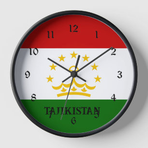 Flagge Tadschikistans Uhr