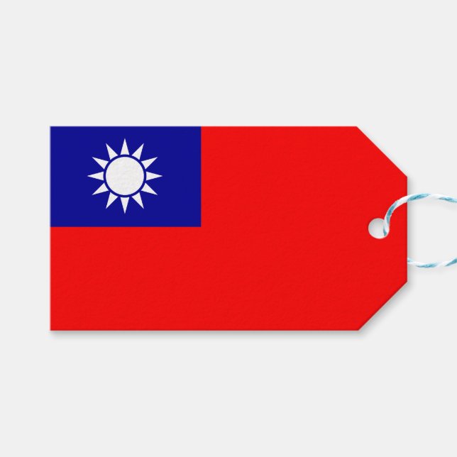 Flagge Taiwans Geschenkanhänger (Vorderseite (Horizontal))