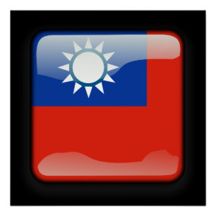 Flagge Taiwans Poster