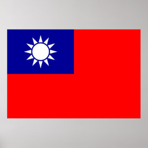 Flagge Taiwans Poster