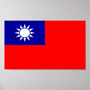 Flagge Taiwans Poster