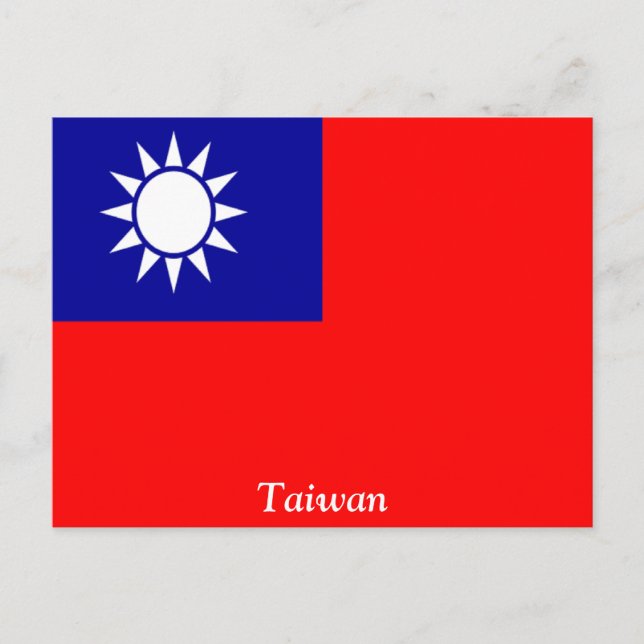 Flagge Taiwans Postkarte (Vorderseite)