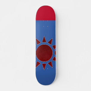 Flagge Taiwans Red Sun Skateboard