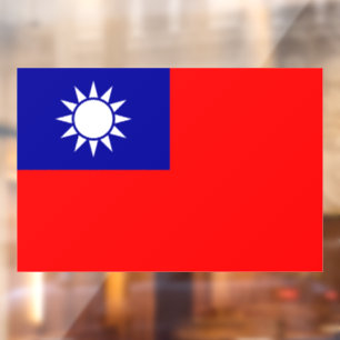 Flagge Taiwans: Republik China, Chinesisch Taipeh Fensteraufkleber