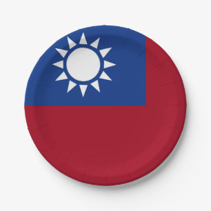Flagge Taiwans Republik China Pappteller