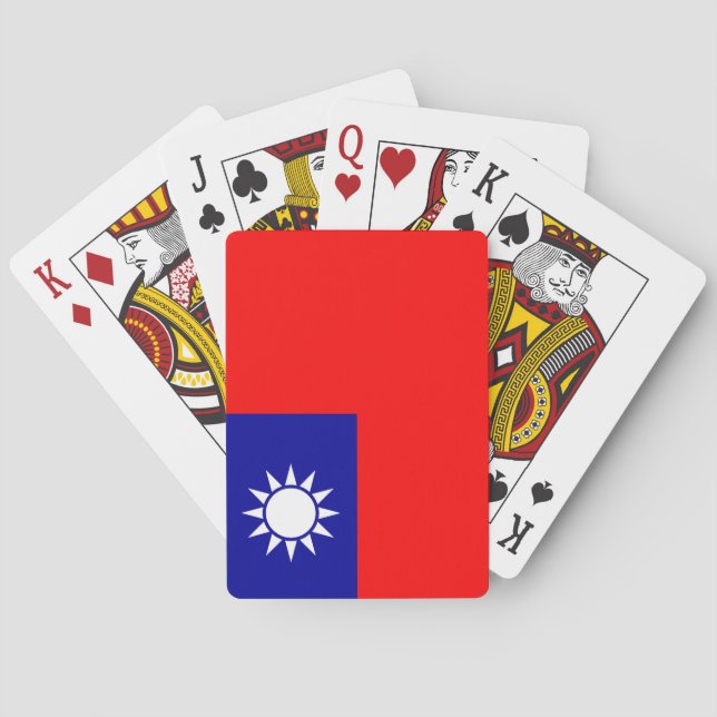Flagge Taiwans Spielkarten (Rückseite)