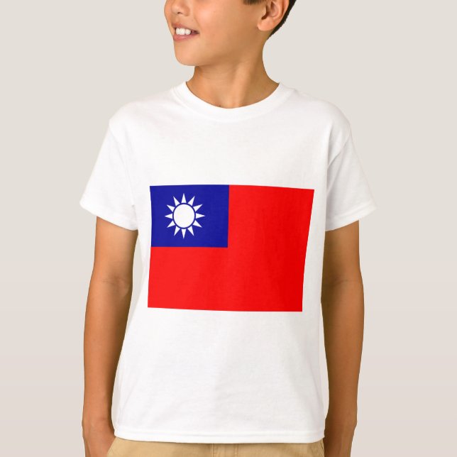 Flagge Taiwans T-Shirt (Vorderseite)