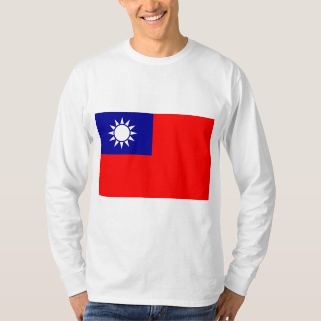 Flagge Taiwans T-Shirt (Vorderseite)