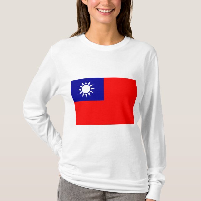 Flagge Taiwans T-Shirt (Vorderseite)