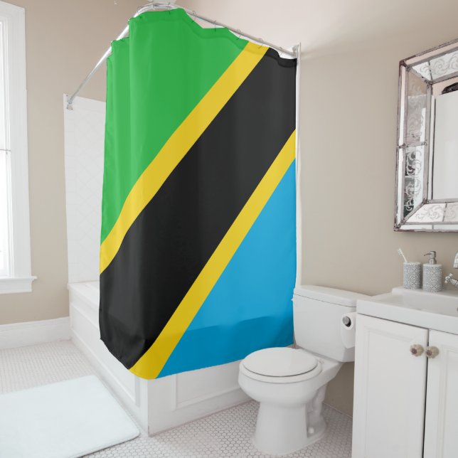 Flagge Tansanias Duschvorhang (Beispiel)