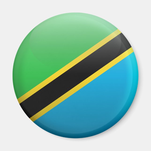 Flagge Tansanias Magnet (Vorne)
