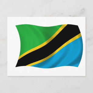 Flagge Tansanias Postkarte