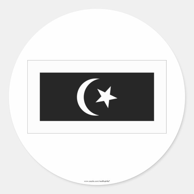 Flagge Terengganu Runder Aufkleber (Vorderseite)