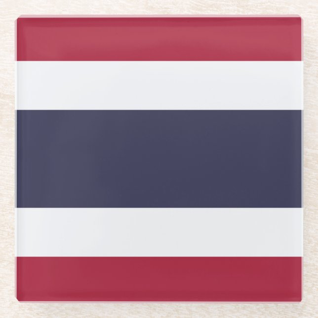 Flagge Thailand Glasuntersetzer (Vorderseite)