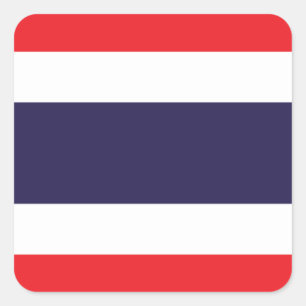 Flagge Thailands Quadratischer Aufkleber